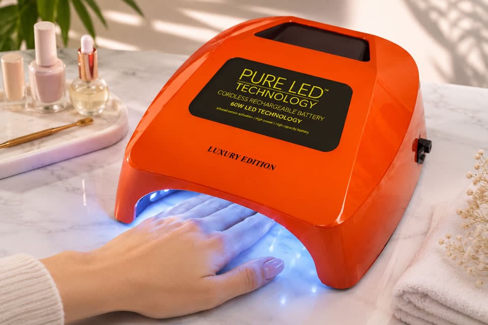 Professional nail lamp in the Pure Vitamin Spa equipment spotlight